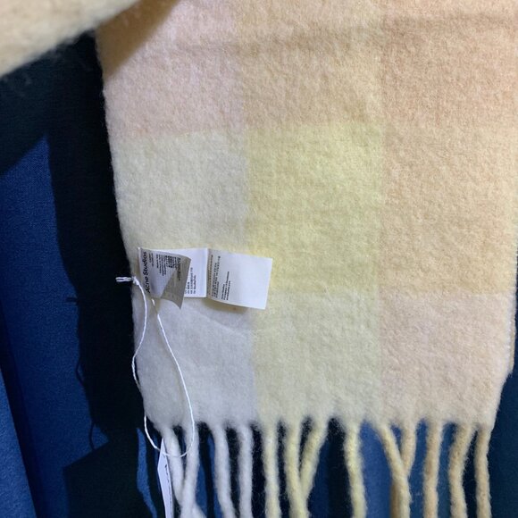 Acne Studios Yellow Check Scarf - Picture 4 of 5